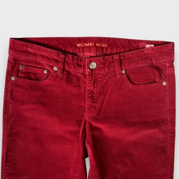 Michael Kors Red-Violet Fine Corduroy Jeans Pants Womens Size 6 - Picture 3 of 10